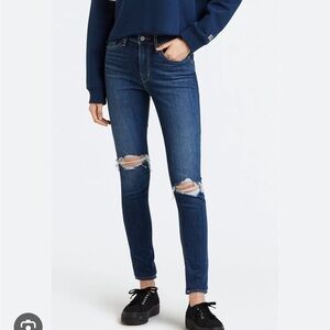 Levis Womens 721 High Rise Skinny Medium Wash Jeans Sz 28